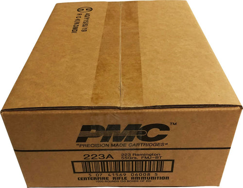 PMC Bronze .223 Remington Rifle Ammo - 55 Grain | FMJ-BT | 1 Case (1000 rds)